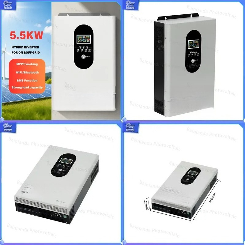 Hybrid Solar Inverter 5.5Kw Mppt 48V - 3kW 5.5kW 하이브리드 태양광 인버터 110V