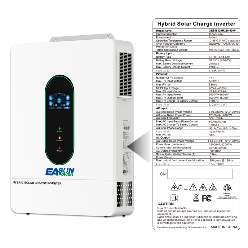 EASUN POWER 120V/110V 12KW 하이브 - Grid Tie Inverter Limiter 2000W 리뷰 및 가격