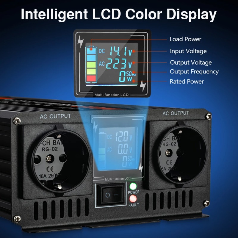 순수 정현파 태양광 인버터 DC 12V 24V 48V  - Pure Sine Wave Inverter 5000W 48V 220V 리뷰 및 가격