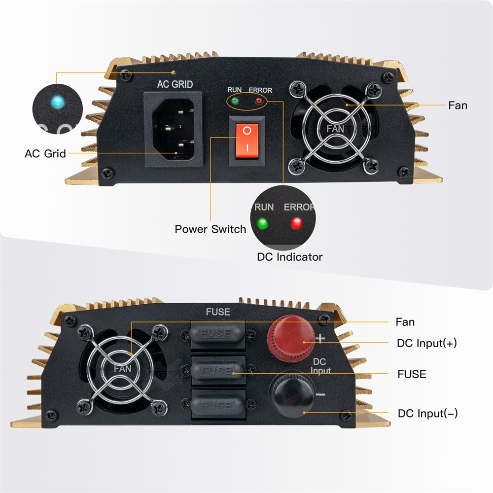 MPPT 태양광 온 그리드 타이 마이크로인버터, EU  - Micro Inverter 1400W Solar Grid Tie 리뷰 및 가격