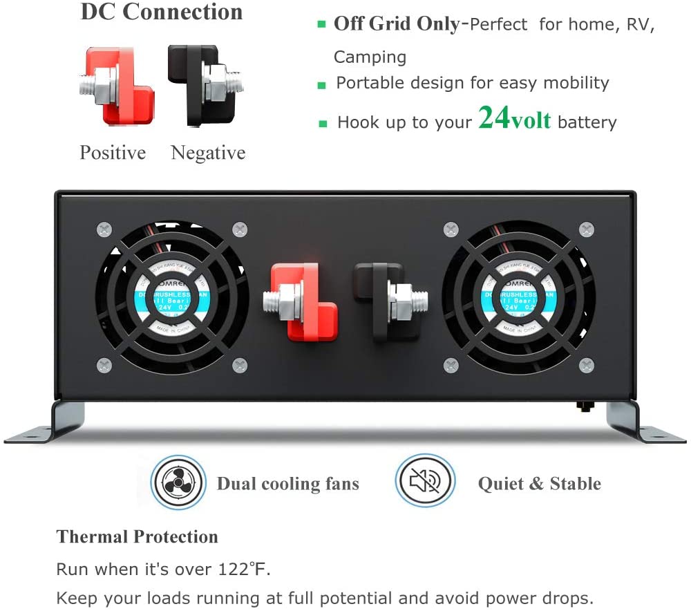 순수 사인파 인버터 3000W 태양 전지 패널 발전기  - Inverter Pure Sine Wave 60Hz 120V 3000W 리뷰 및 가격