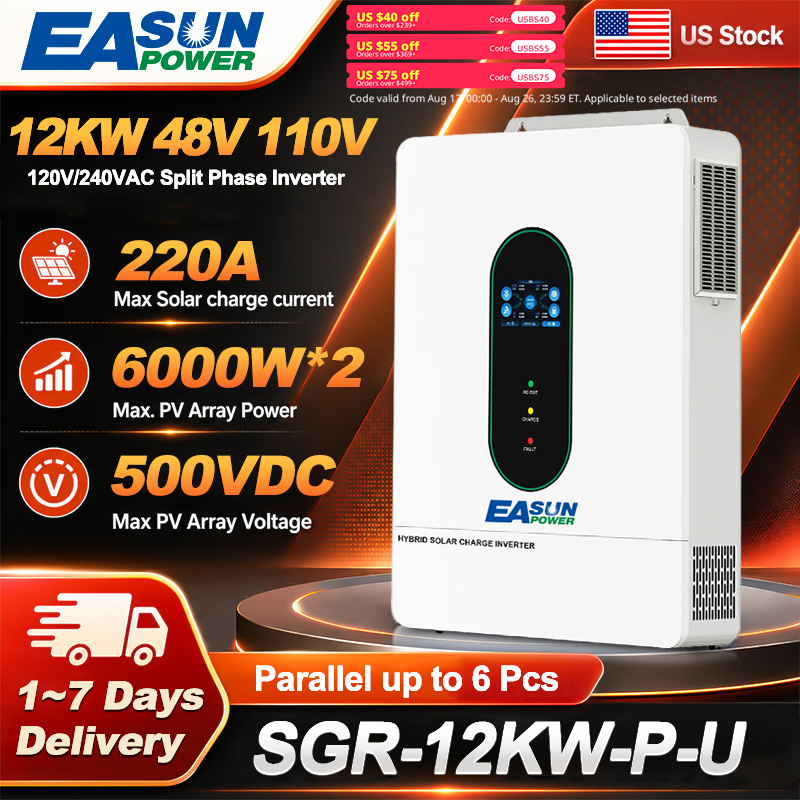 EASUN POWER 12KW 분리형 단상 계통연계형  - Grid Tie Inverter Limiter 2000W 리뷰 및 가격