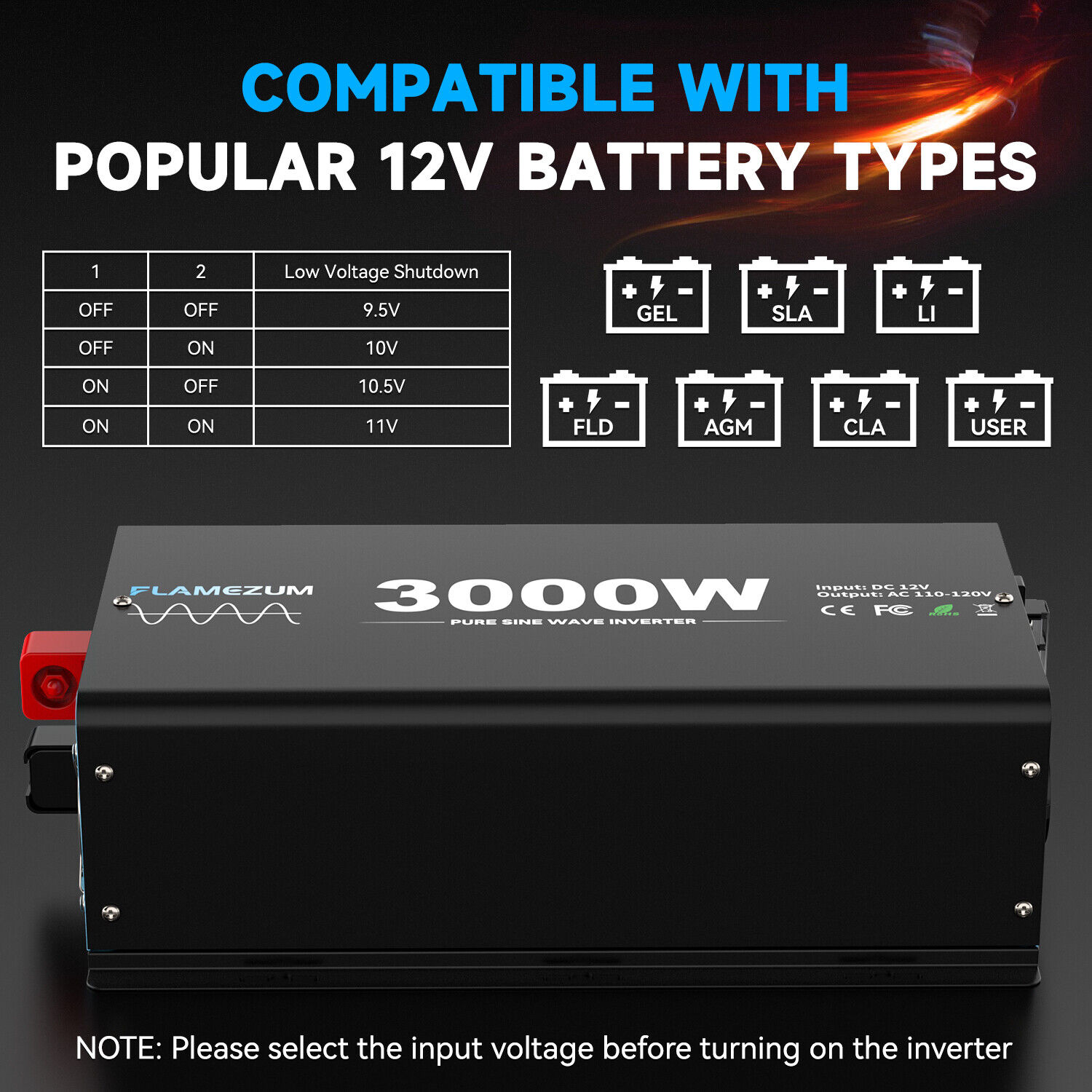 3000W 순수 사인파 전력 인버터, 12V DC를 1 - Inverter Pure Sine Wave 60Hz 120V 3000W 리뷰 및 가격